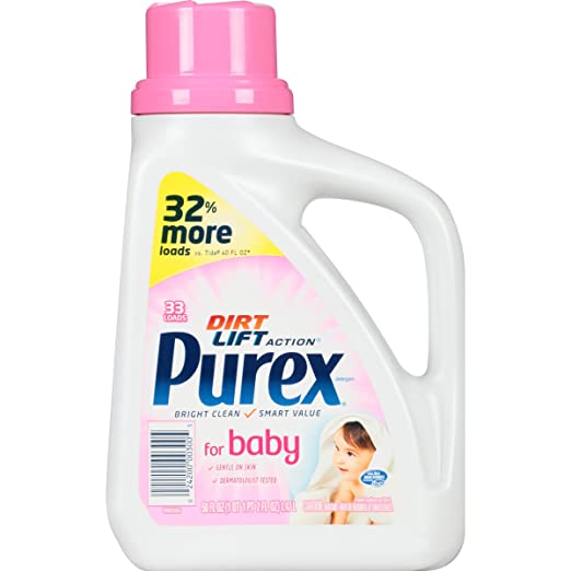 Purex Baby Liquid Laundry Detergent, 50 oz,33 loads, (Pack of 2)