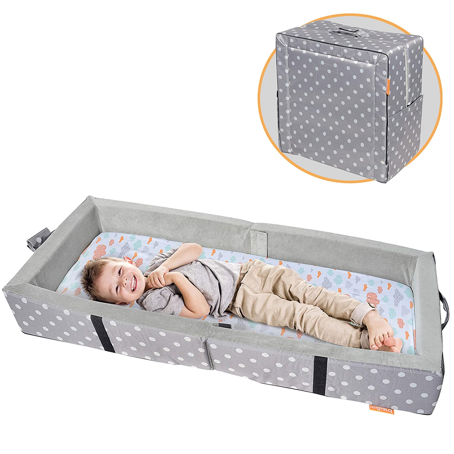 Milliard Portable Toddler Bumper Bed - Travel Bed for Toddler