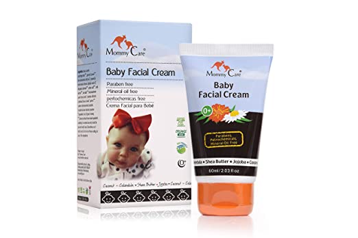 Baby Face Cream Mommy Care Organic Protective and Soothing Baby Facial Cream to Hydrate and moisturize Newborns Sensitive Skin. Helps Protect Against Dry Skin & The Effects of Weather & Wind. 2.03 OZ