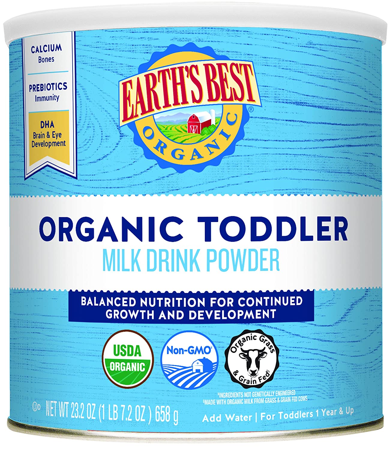 Earth's Best Organic Toddler Milk Drink Powder, Natural Vanilla