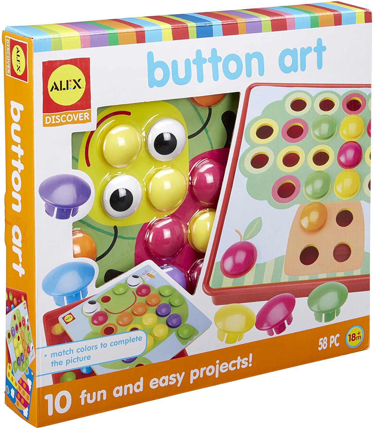 Alex Discover Button Art Activity Set Kids Art and Craft Activity