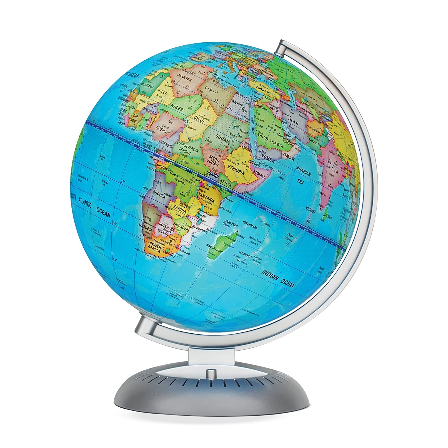 Illuminated World Globe for Kids With Stand,Built in LED for Illuminated Night View (Renewed)