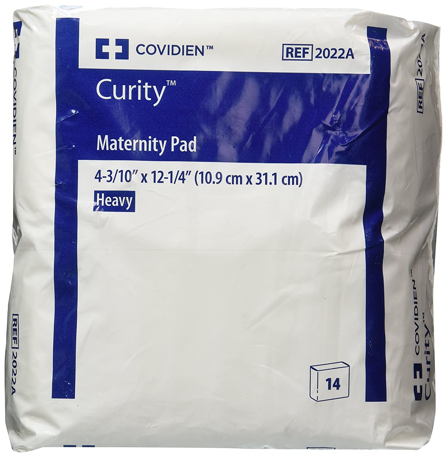 Covidien Curity Maternity Pad Heavy 4.33" x 12.25" (Bag of 14 Pads)