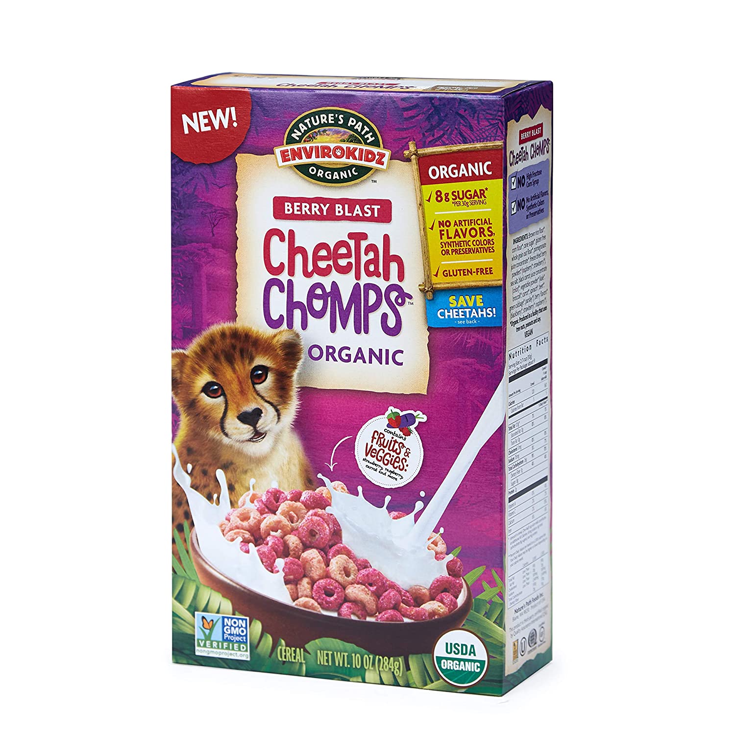 10 Best Healthy Cereal For Kids 2024 - Buying Guide 2 Nature’s Path EnviroKidz Cheetah Chomps Cereal, Healthy, Organic