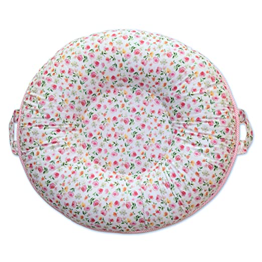 Pello Multi-use Luxe Baby-Toddler Floor Pillow/Play Mat/Lounger (Elizabeth/Light Pink)