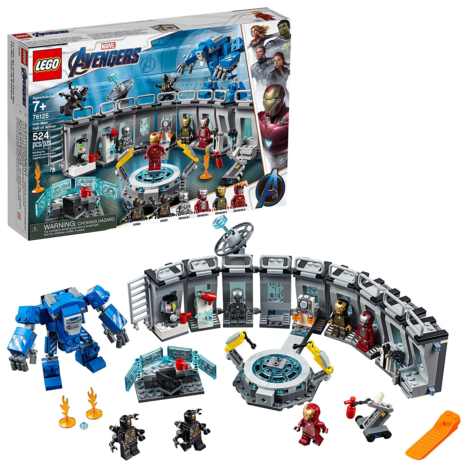 LEGO Marvel Avengers Iron Man Hall of Armor 76125 Building Kit (524 Piece)