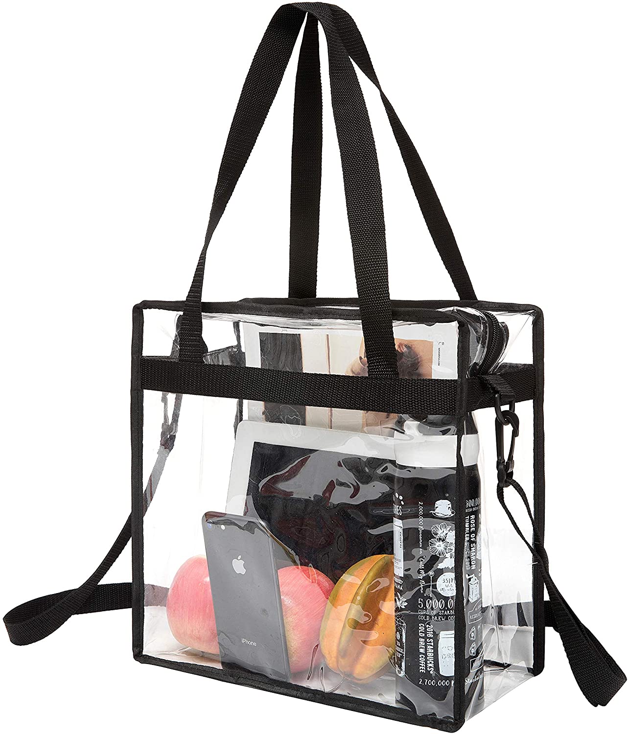 BAGAIL NFL and PGA Stadium Approved Clear Tote Bag with Zipper