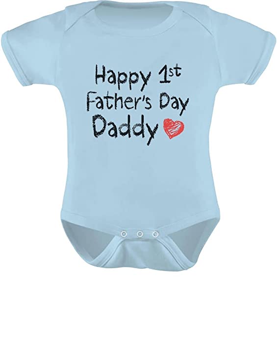 Tstars Happy First Father's Day Daddy Infant Gift for New Dad Baby Bodysuit