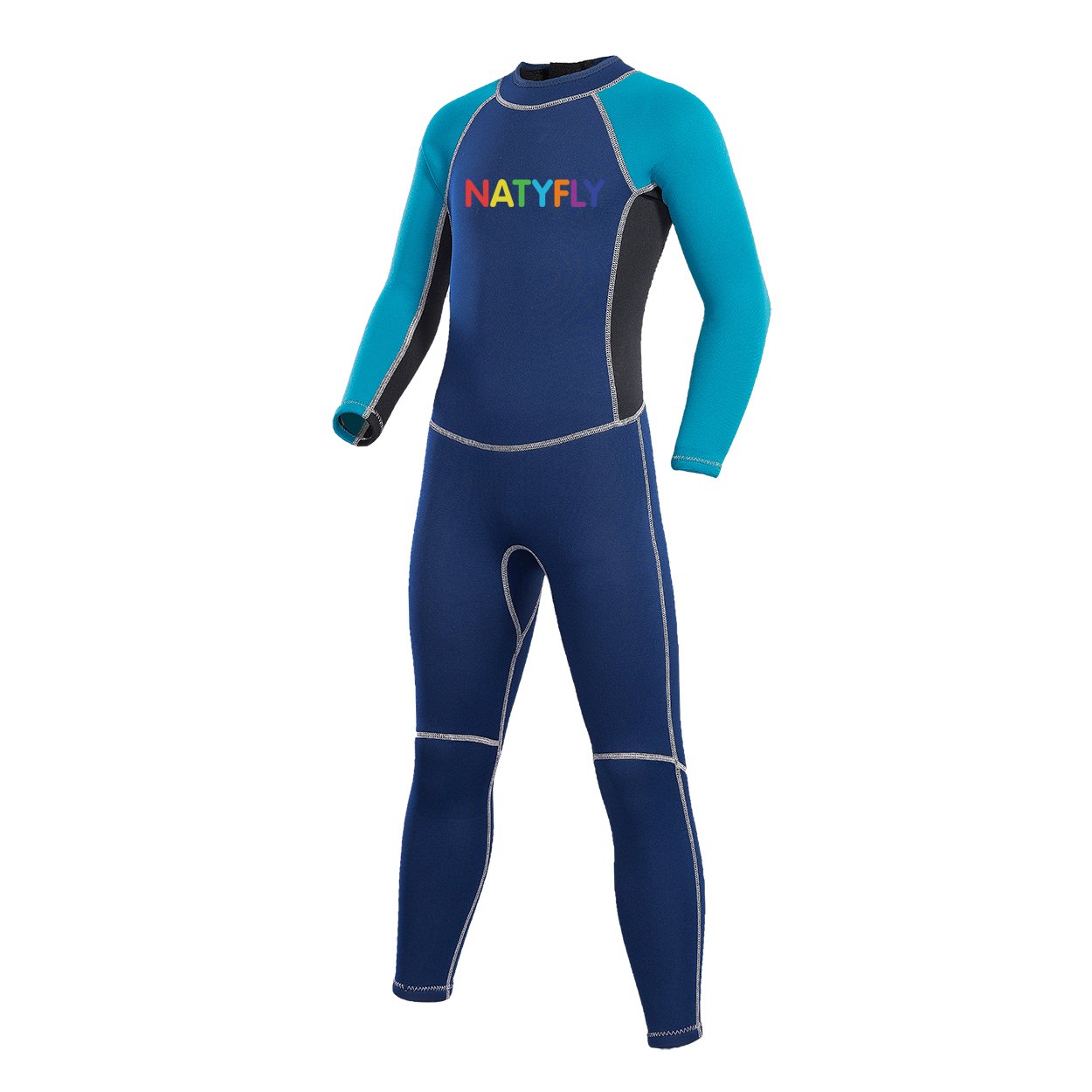 NATYFLY Kids Wetsuit,2mm Neoprene Thermal Swimsuit,Long Sleeve Kids Wet Suits for Swimming Scuba Diving,Full Wetsuit for Girls Boys and Toddler
