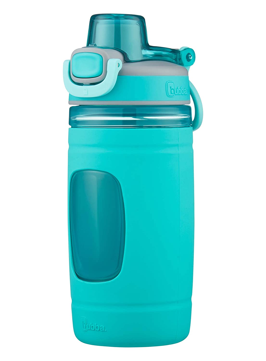 bubba Flo Kids Water Bottle with Silicone Sleeve, 16 oz., Aqua